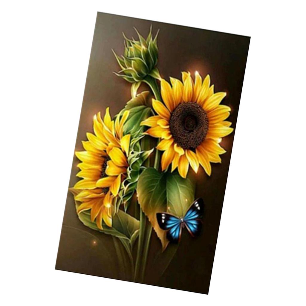5D DIY Diamond Painting Pictures Sunflower Mosaic Crafts Wall Art Ornaments