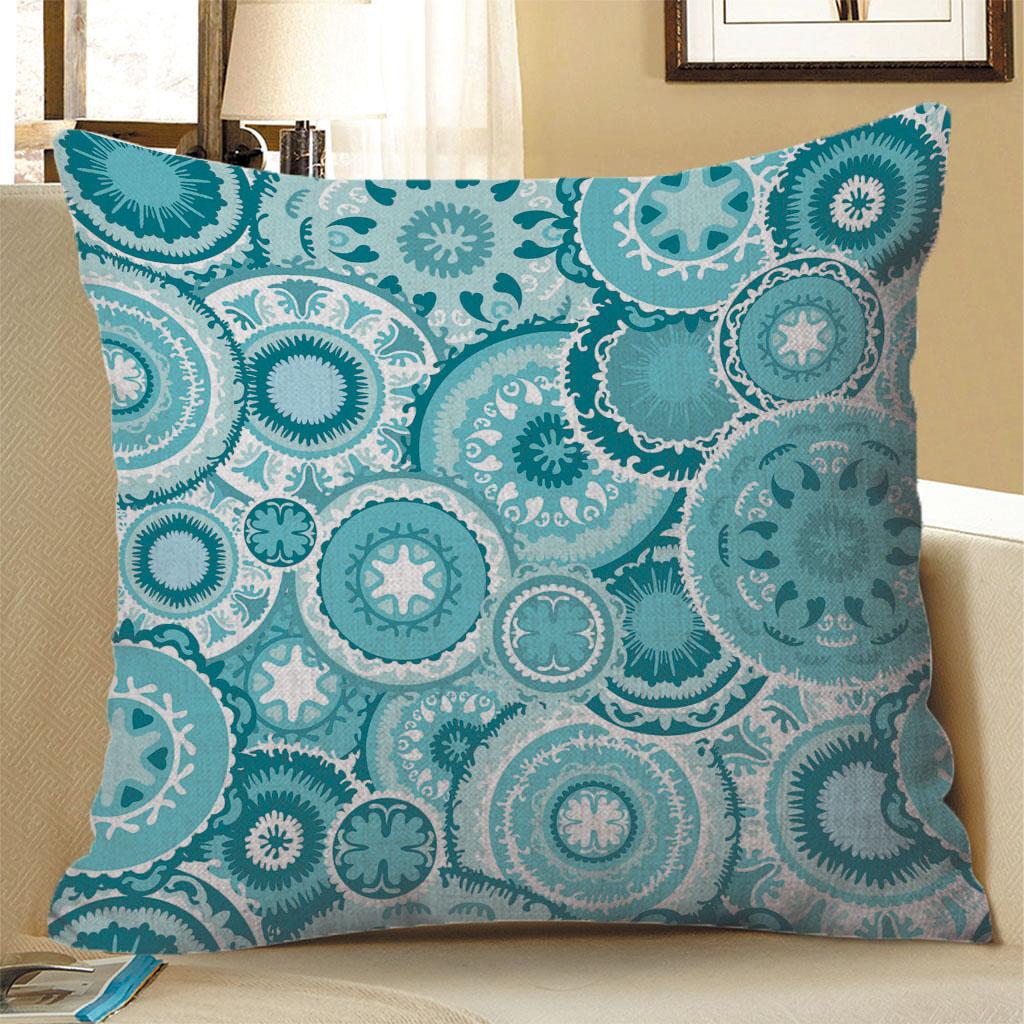45x45cm Square Short Plush Velvet Throw Cushion Cover For Sofa Circles