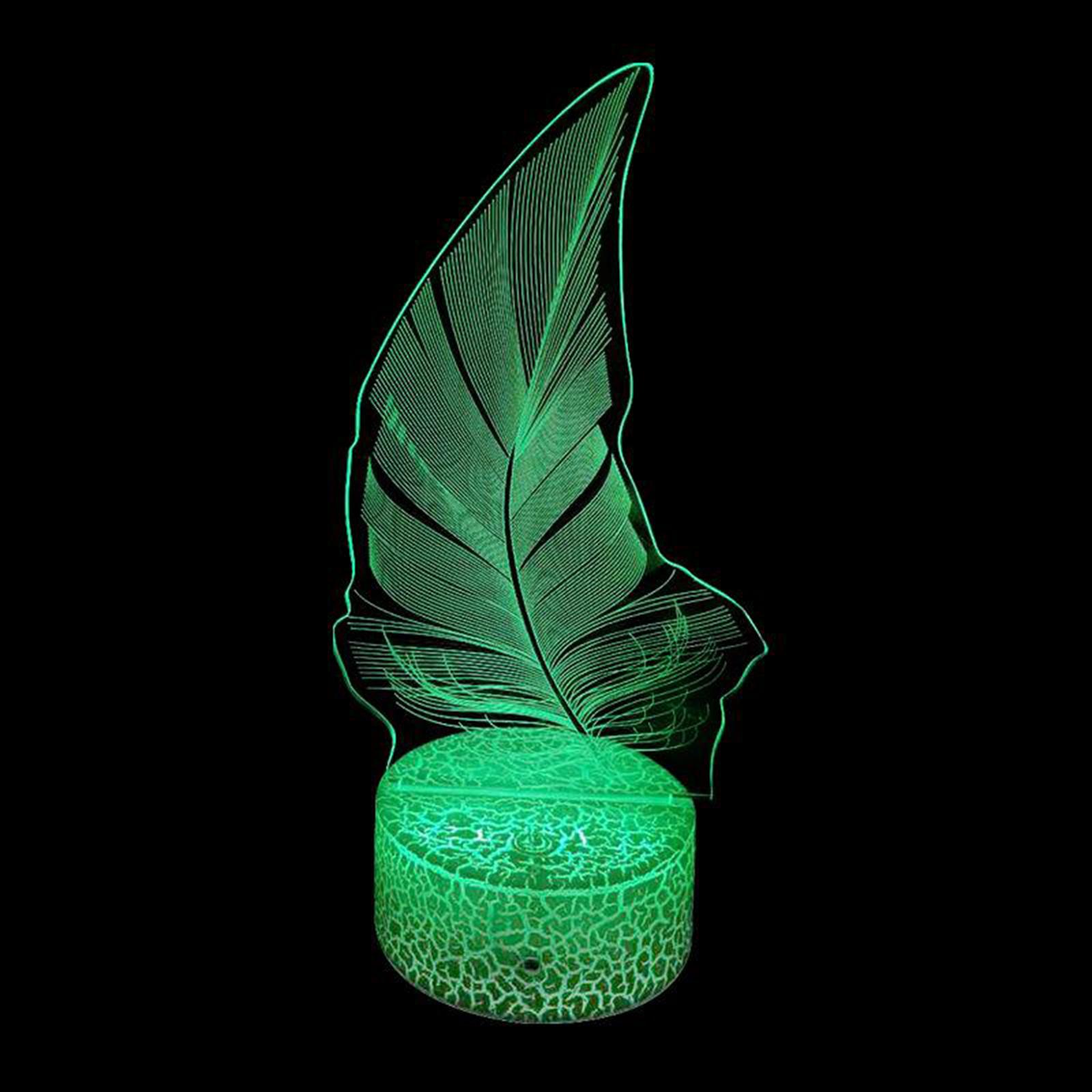 Acrylic Illusion Plant Nightlight Lamp Night Light Baby Room Home Kids