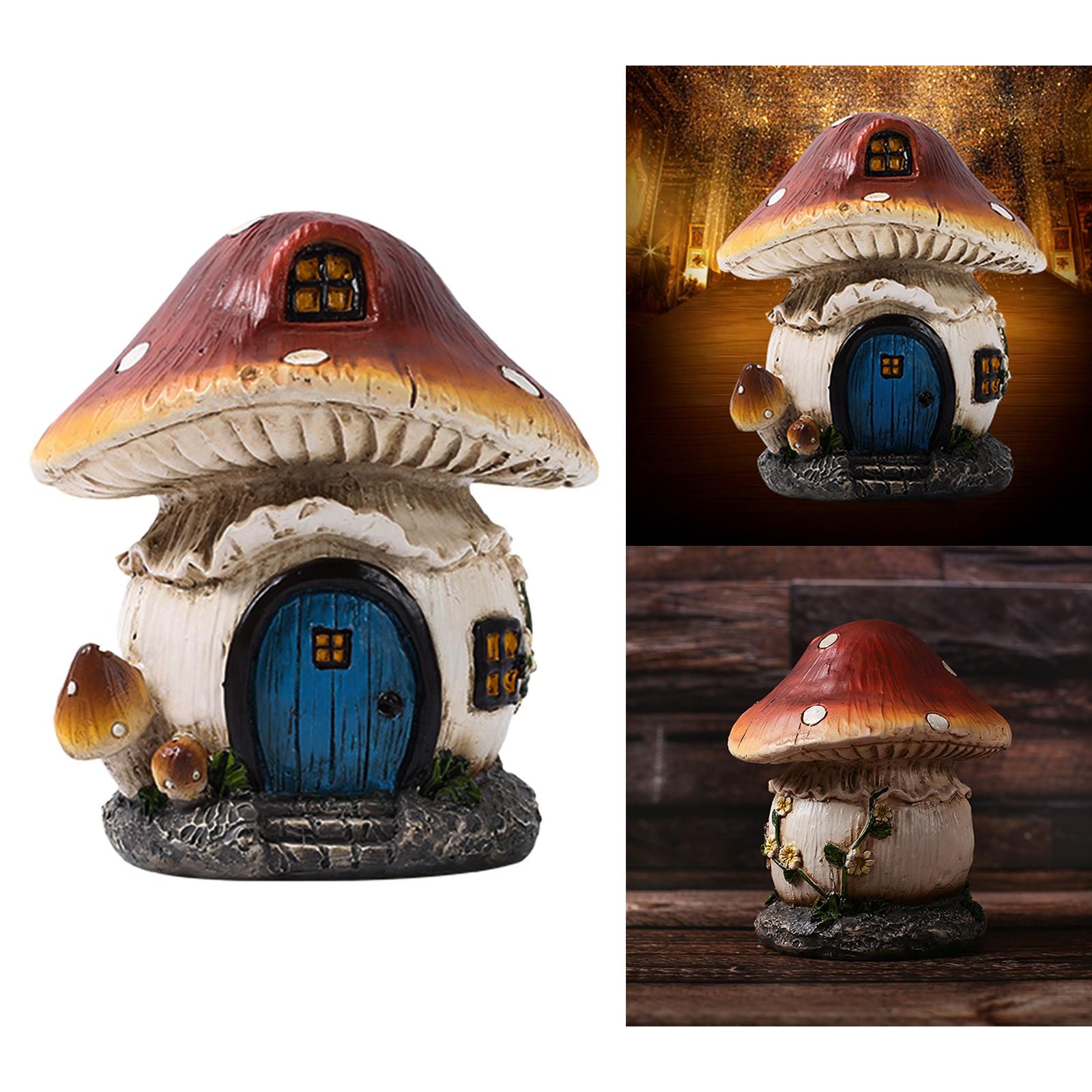 Vivid Garden Decor Mushroom Pathway Ornament Gnome House Gardeners Gifts