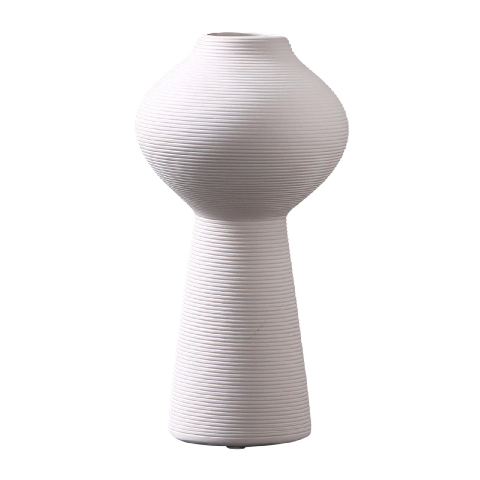 Minimalism Flower Vase Zen Bud Plant Pots Tabletop Sculpture 11.5x24.5cm