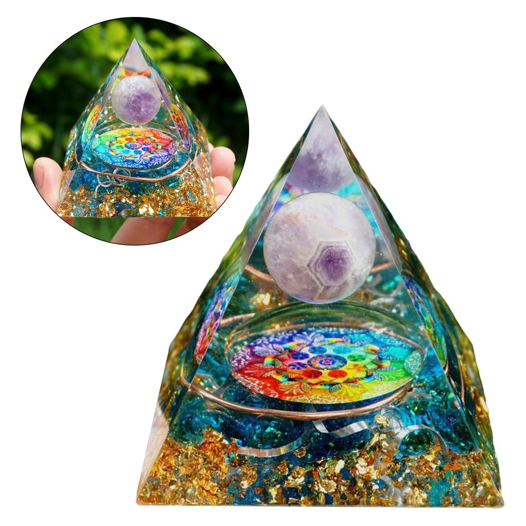 Crystal Pyramid Reiki Crystal Gemstone Energy Emf Protect Meditation Gifts