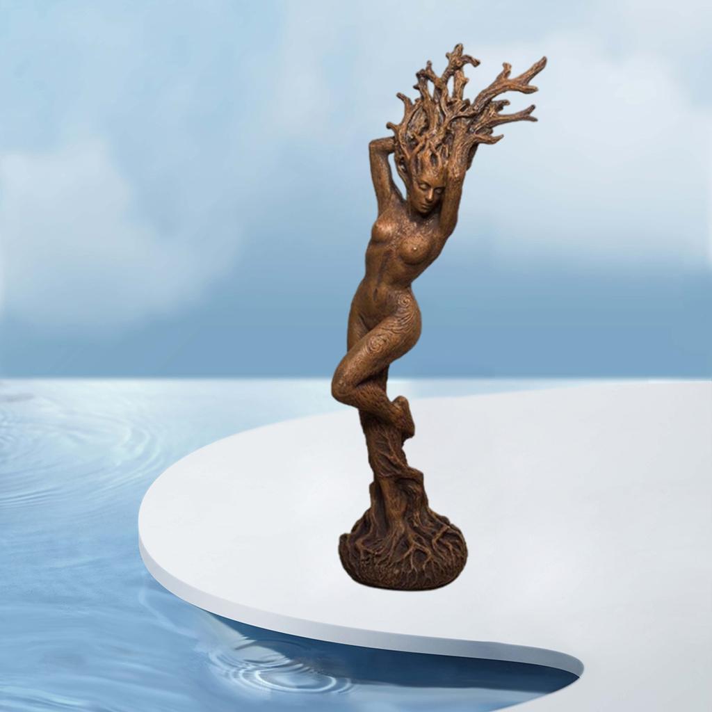 Resin Craft Statue Tree Man Figurine Home Decoration Sculpture Godness