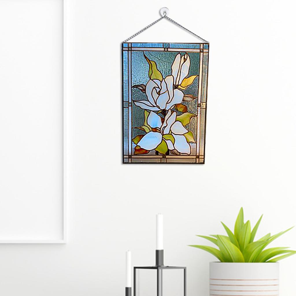 3 Pieces Stained Rectangle Window Panel Wall Decor 