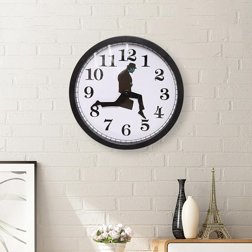 Wall Clocks 10 Inch Kitchen Battery Operated Art Clocks for Bathroom Black