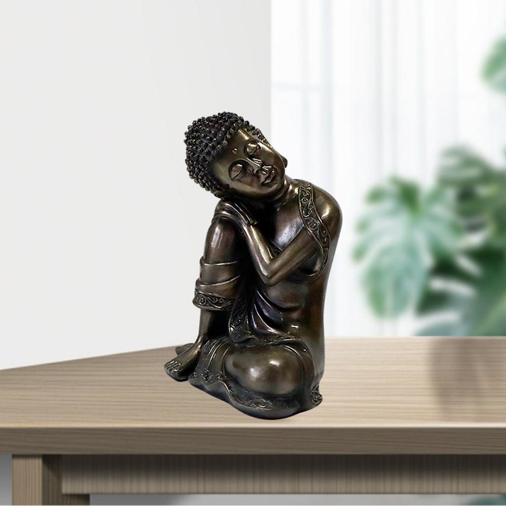 Buddha Statue Buddism Figurines Sculpture Zen Meditation Decoration Copper