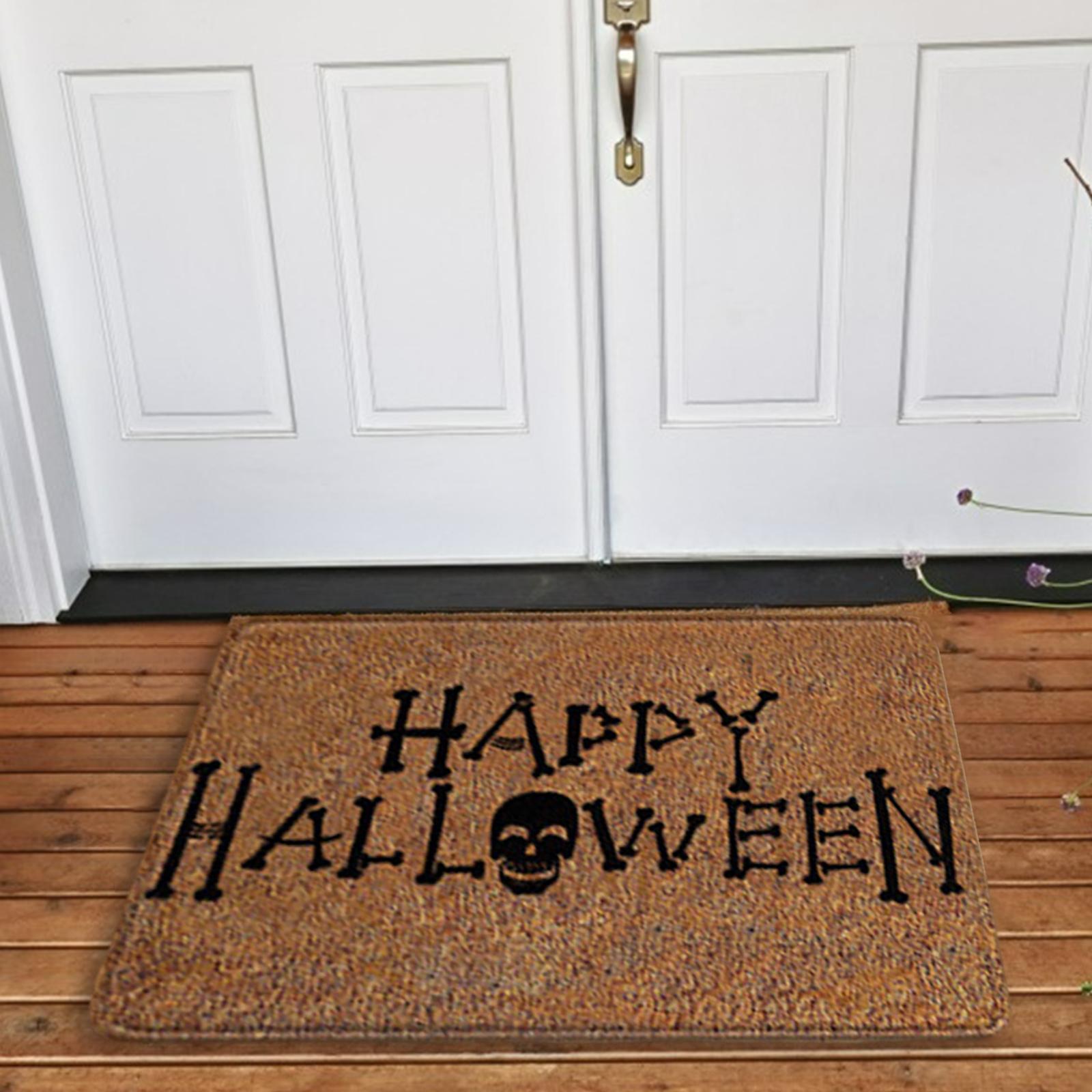 Printed Halloween Doormat Pumpkin Non-Slip Area Area Rug Office Bathroom style 24