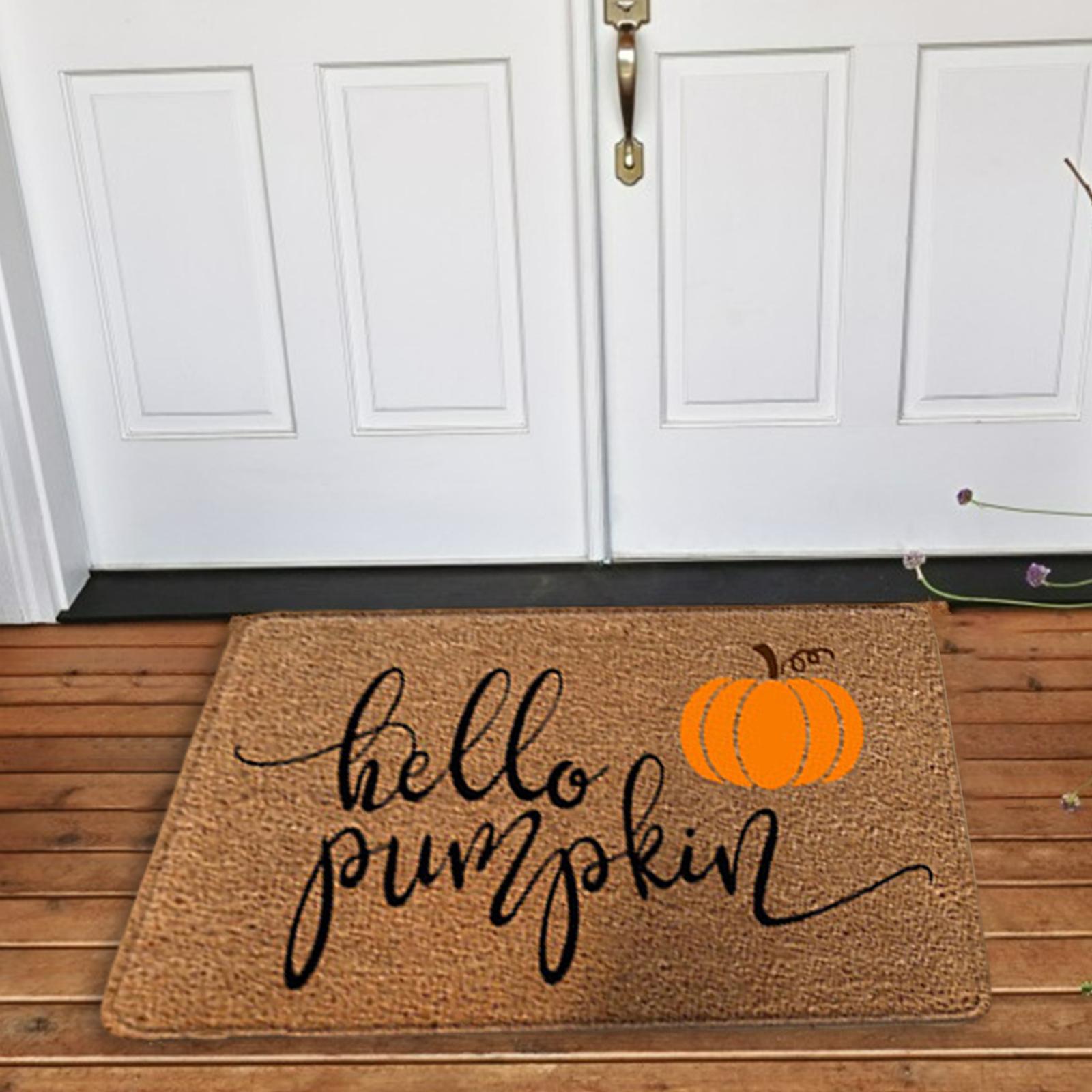 Printed Halloween Doormat Pumpkin Non-Slip Area Area Rug Office Bathroom style 33