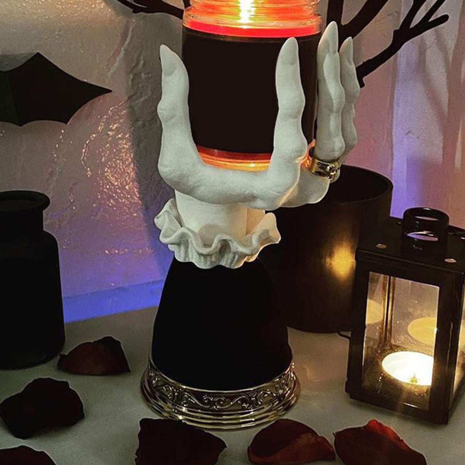 Candlestick Witch Palm Shape Gothic Festival Theme Decoration