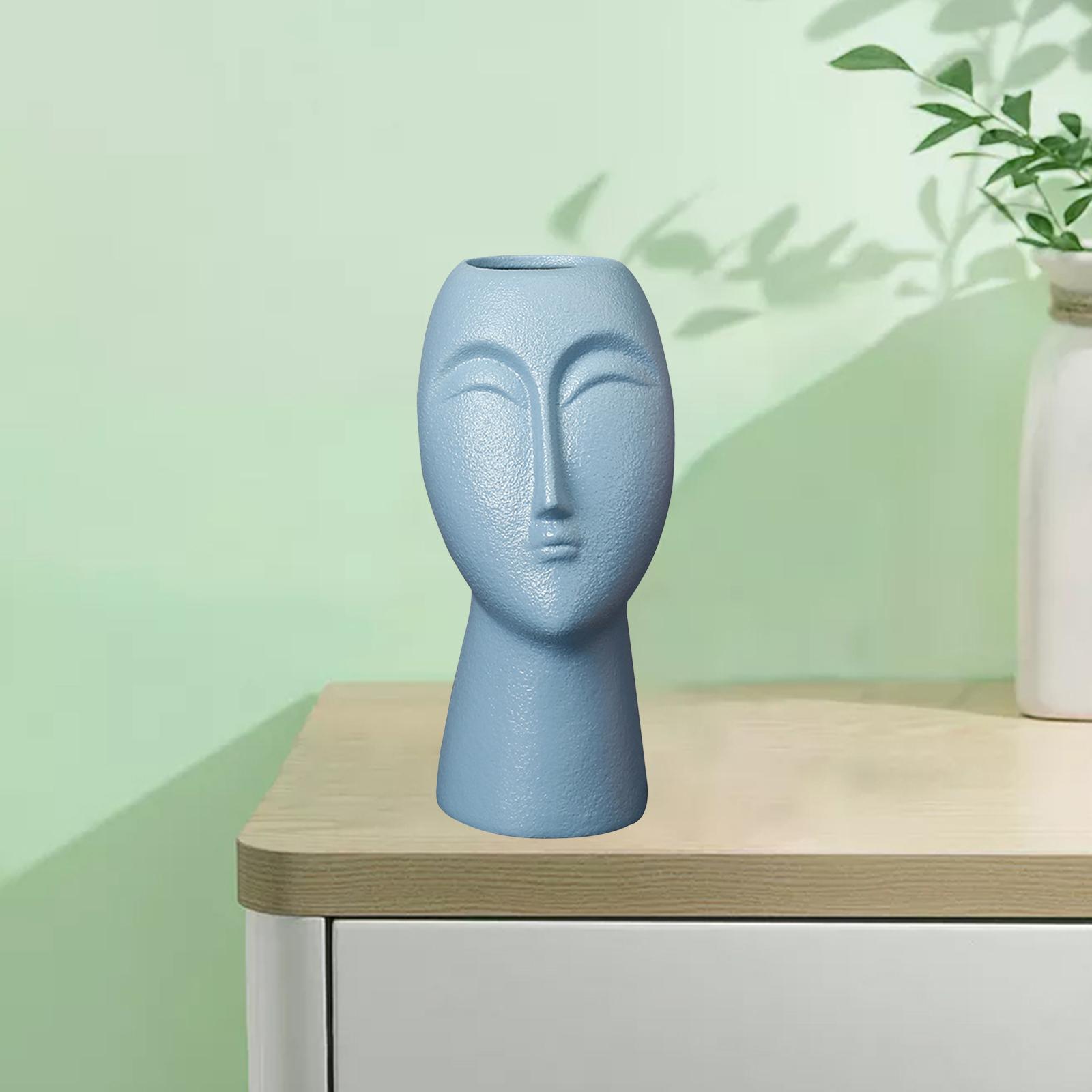 Ceramic Vase Modern Flower Vase Pot Decoration Home Table Decor Blue