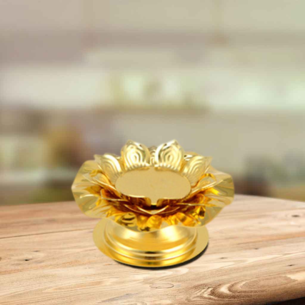 Ghee Lamp Holder Candle Holder Buddha Butter Lamp Holder Light Decor Golden