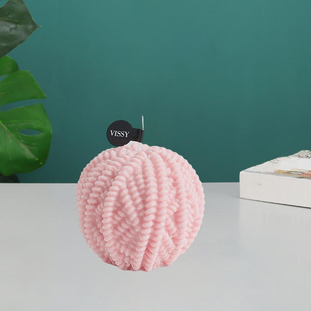 Ball of Yarn Candle Small INS Bedroom Office Nursery Decor Dessert Candle Pink