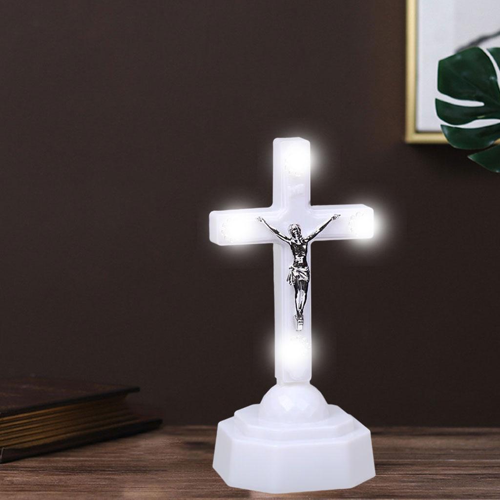3D Jesus LED Neon Light Sculpture Hanging Sign Lamp for Church Decor white