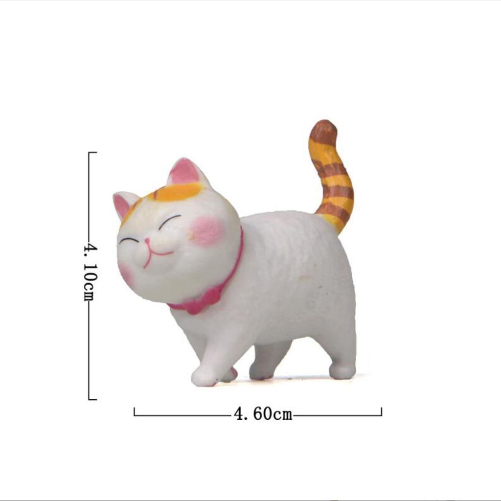 9 Pieces Miniature Cat Figure Toys Animal Cat Characters Kid Birthday Gift