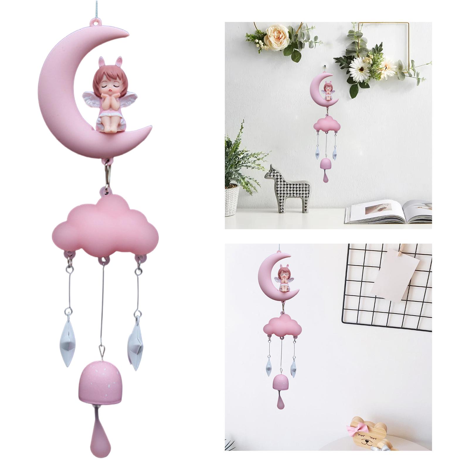 Resin Windchime Pendant Window Craft for Hallway Ornament Children Gift Pink