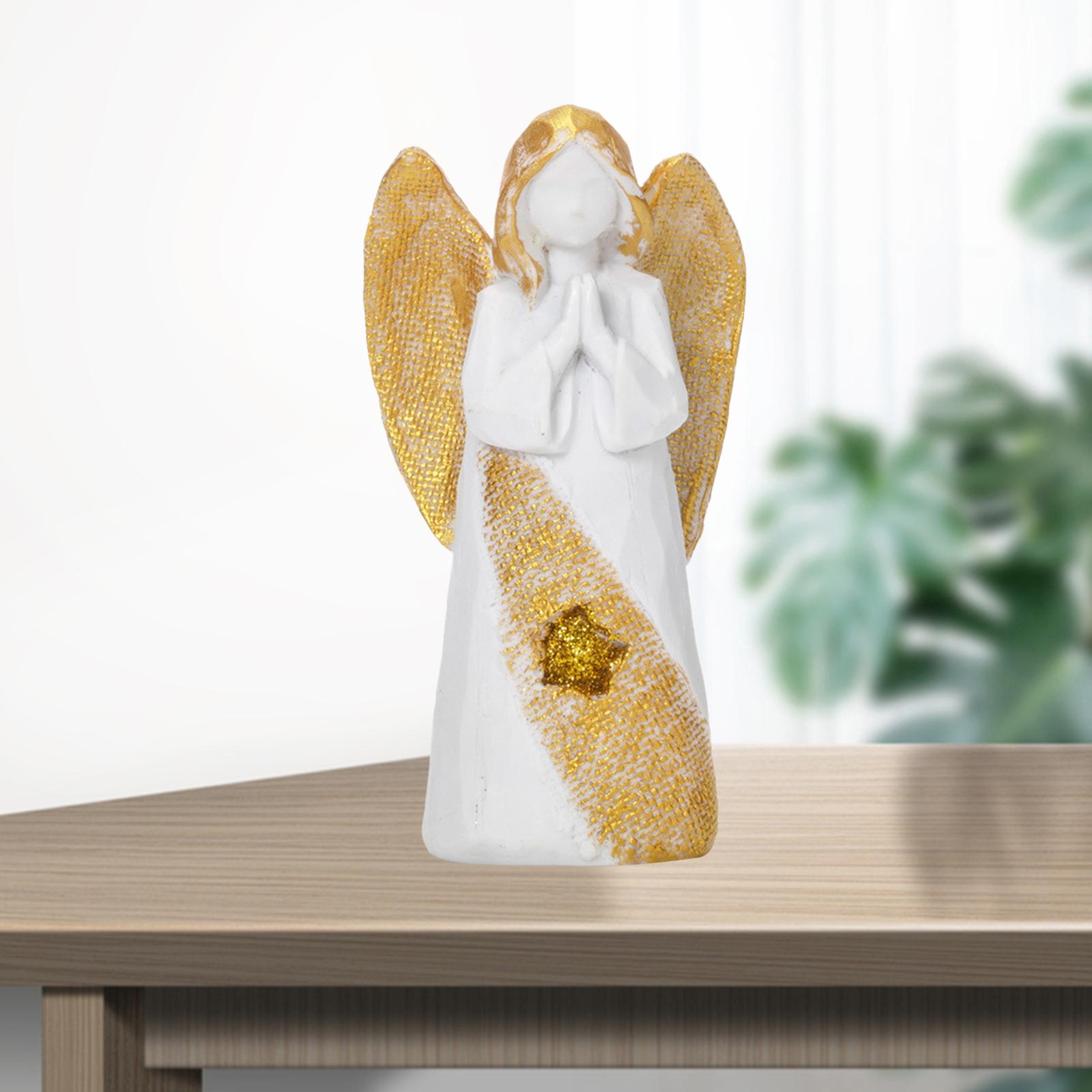 Angel Figurines Angel Statue Angel Xmas Decorative Angel Model White Style 1