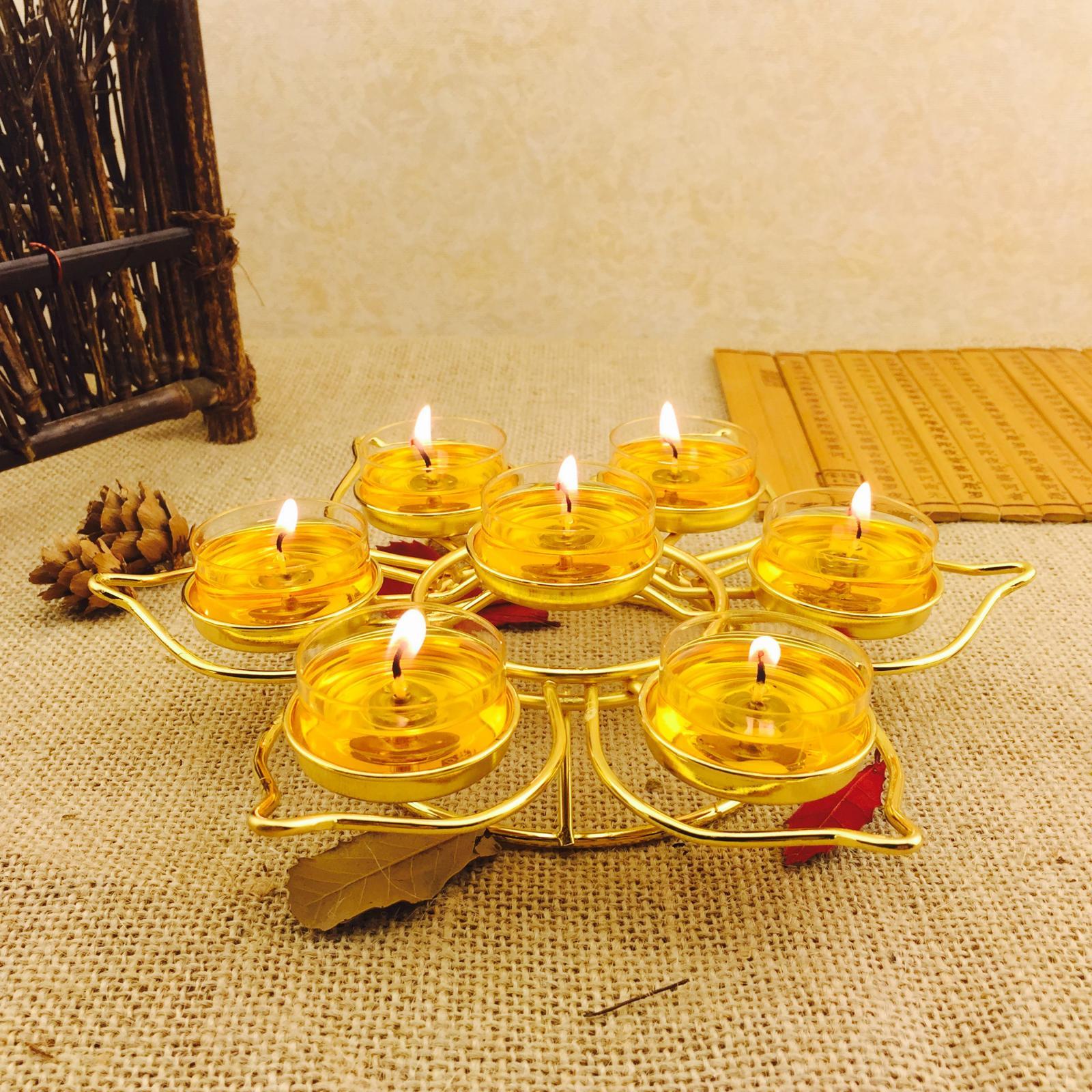 Single-Layer Ghee Lamp Holder Tealight Candle Holder Buddhist Supplies