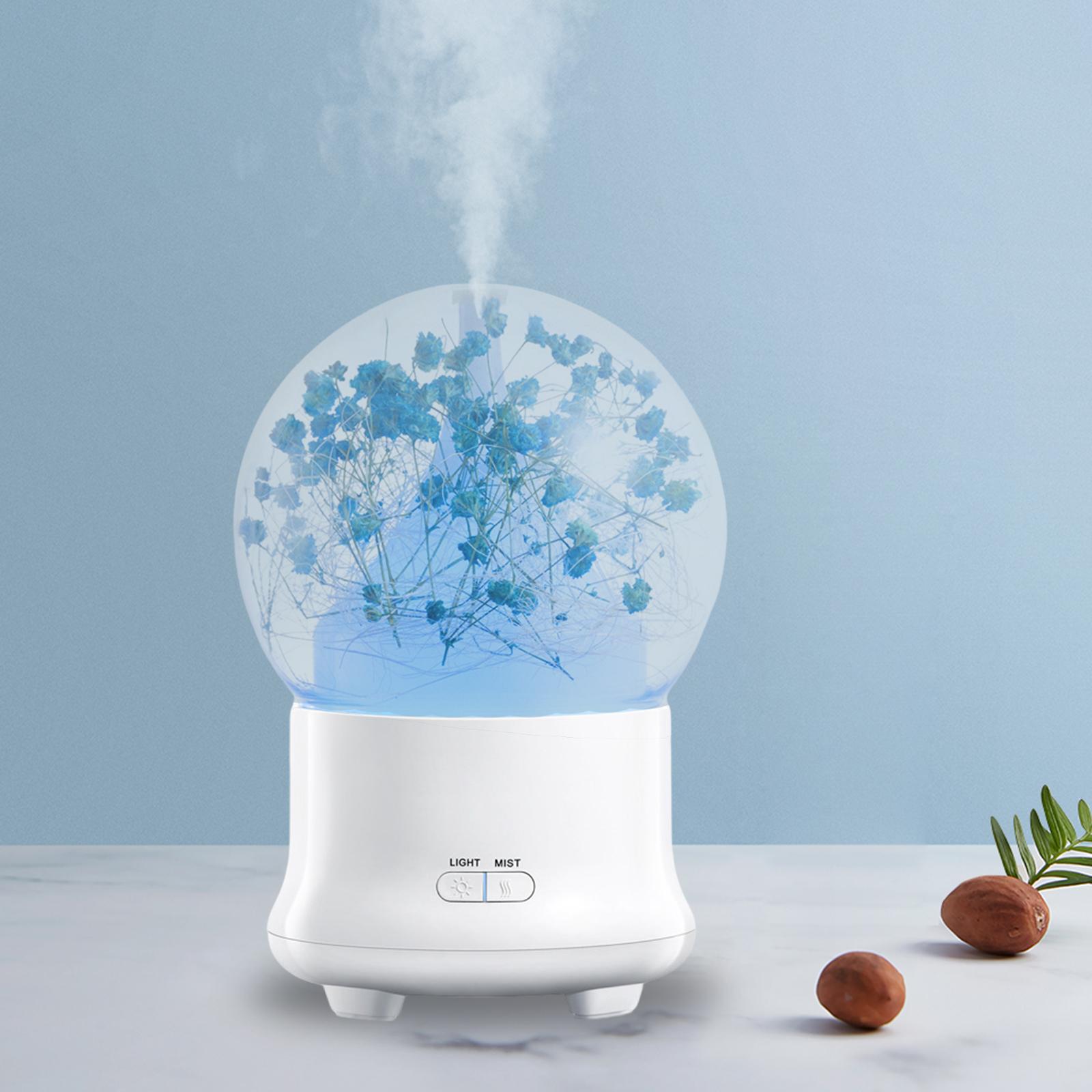 Cool Mist Humidifier Eternal Flowers Aromatherapy Diffuser Quite 100ml Blue