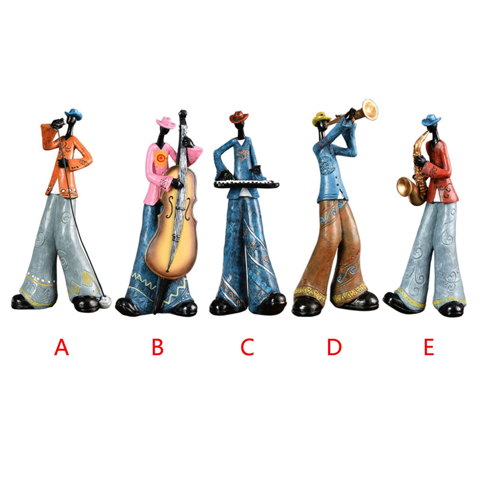Rock Band Resin Statue Music Art Character Model Figurines 14x28cm Singer