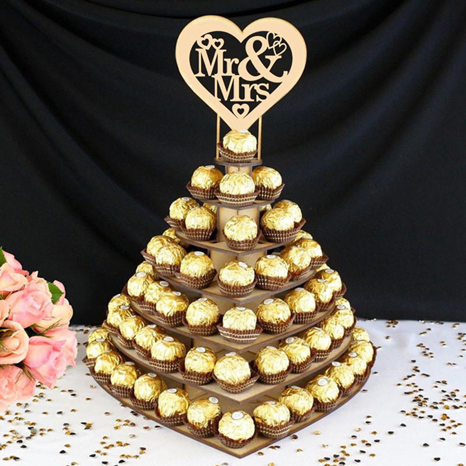 Heart Mr&Mrs Chocolate Display Stand Holder for Christmas Wedding Birthday