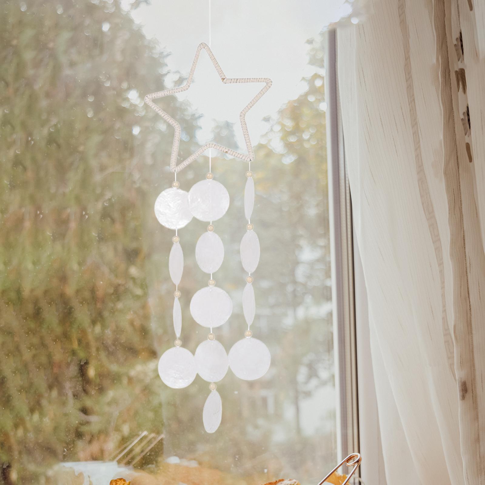 Shell Wind Chimes Memorial Decorative Mobiles Sympathy for Indoor Home Star