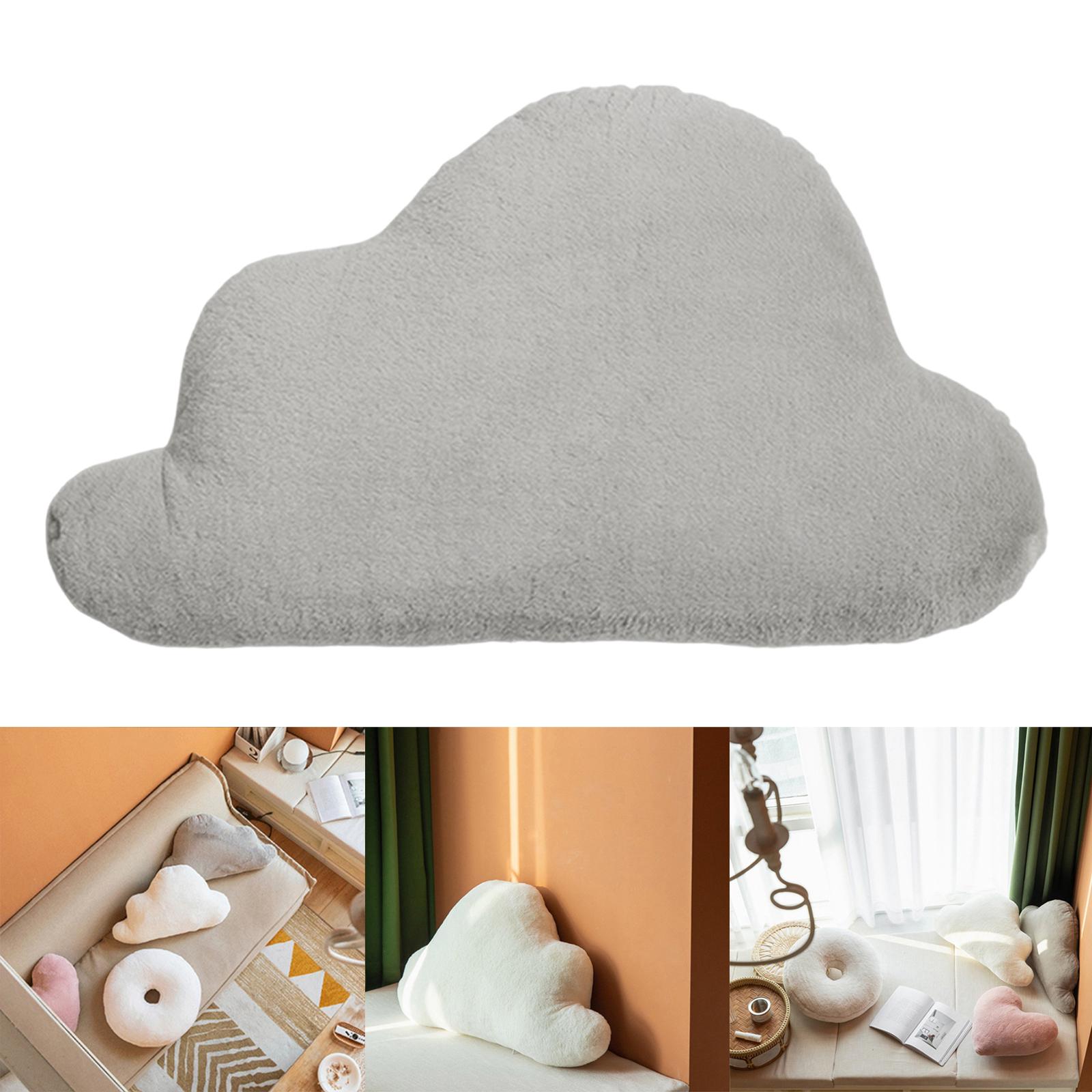 Plush Throw Pillows Filled Cute Decorative Pillow for Couch Bed Grey Cloud