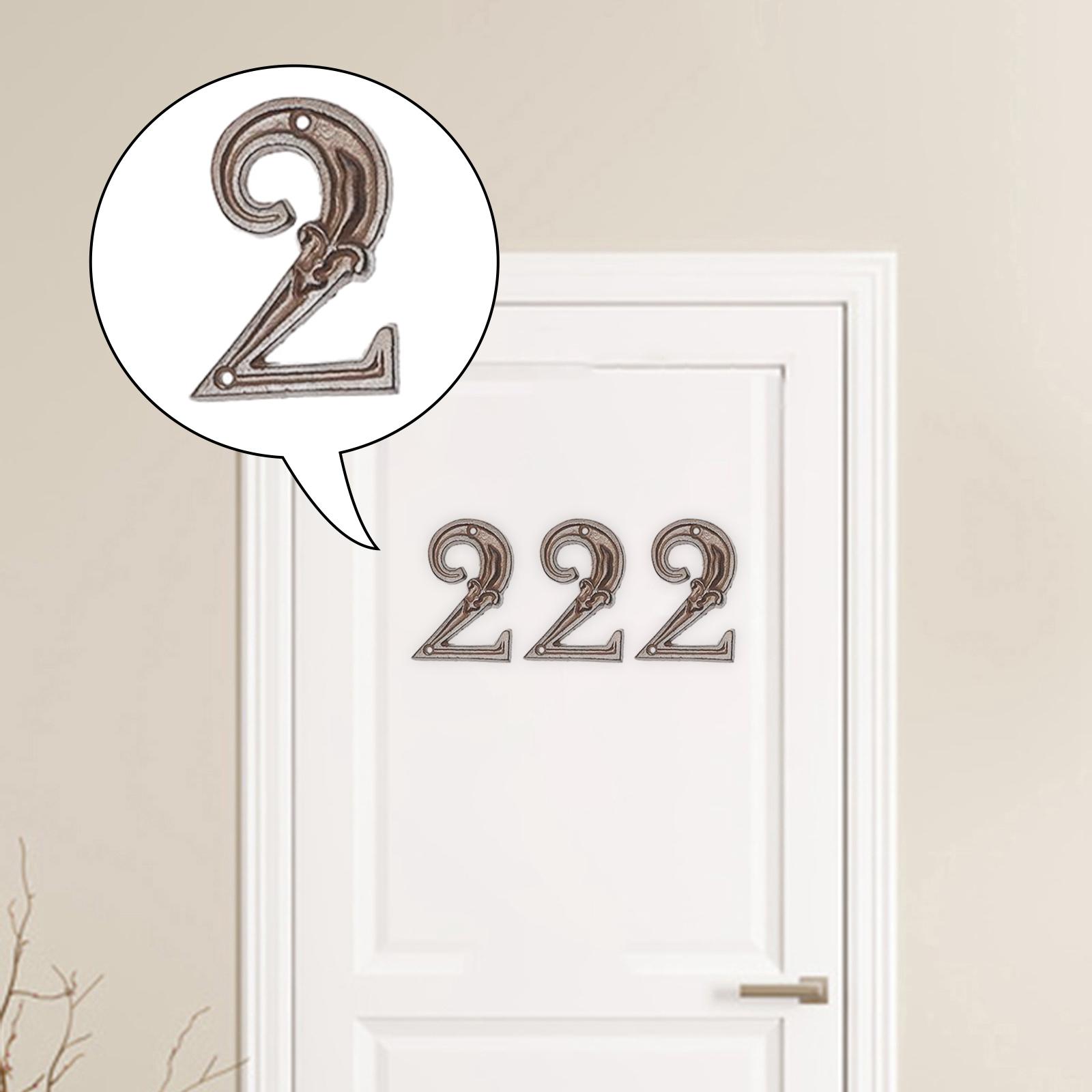 Metal Digit Door Plaque Address Number Sign Doorplate 2