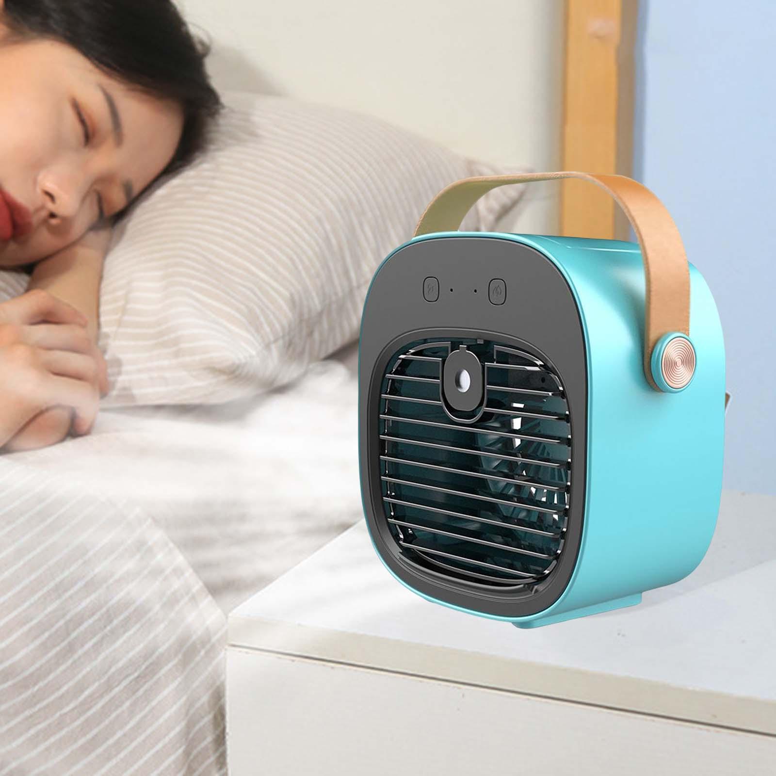 Air Conditioner Humidifiers Air Cooler Fan Wind USB Powered Desk Fan Blue