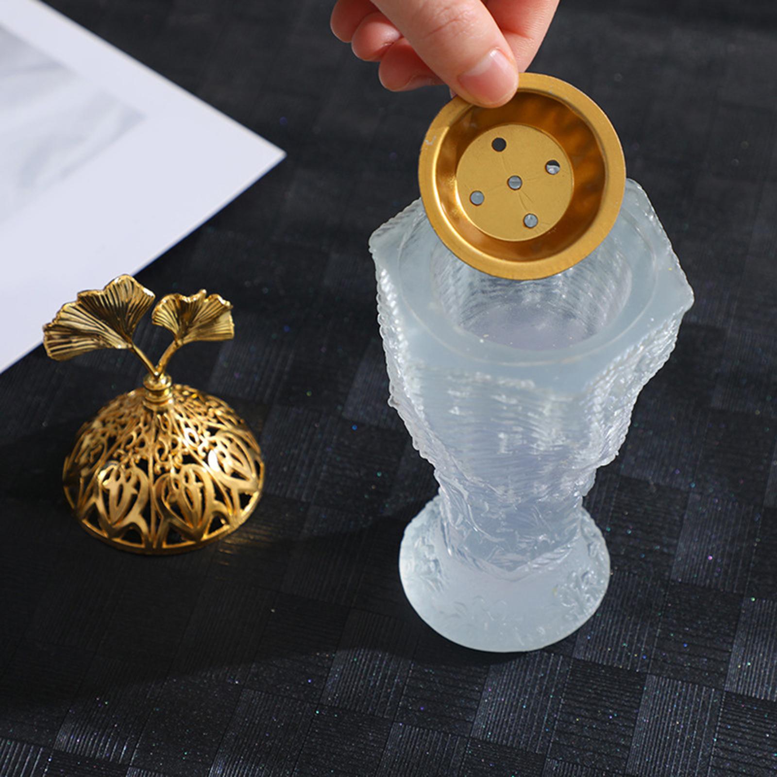 Resin Incense Burner Incense Cones Holder Yoga Table Censer Ginkgo Leaves