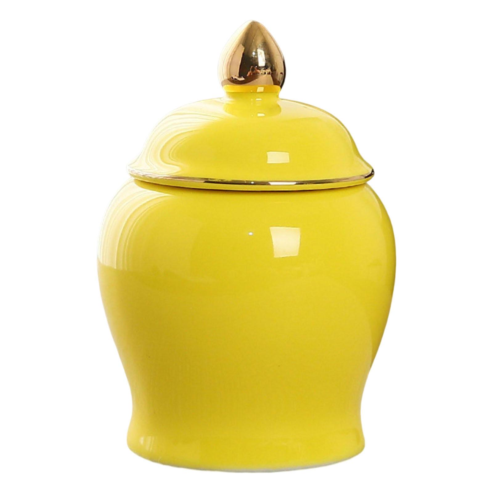 Ceramic Storage Jar Yellow