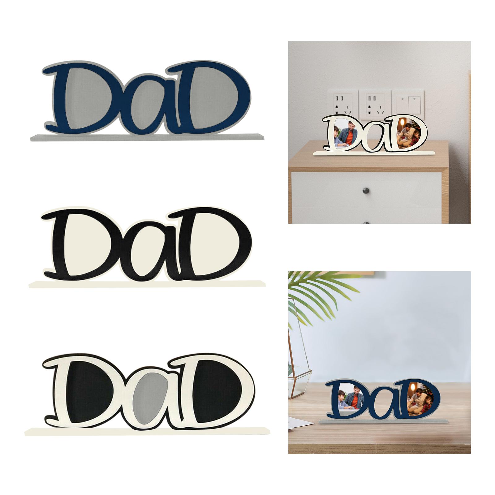 Photo Frame Father's Birthday Gift Tabletop Ornament Dad Image Picture Frame Black