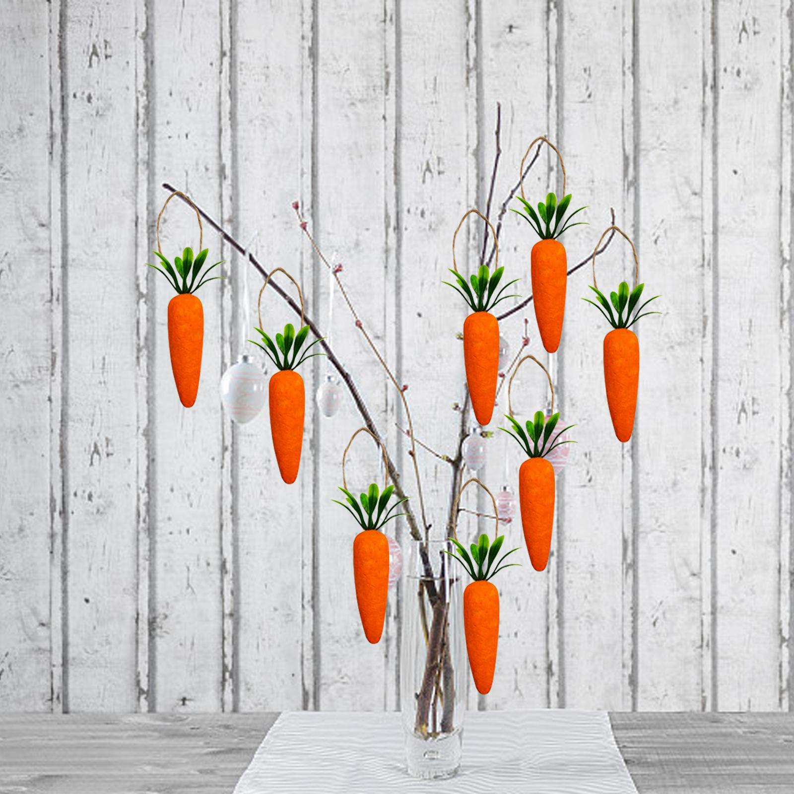 10x Carrot Hanging Ornaments Carrots Pendant Decorations for Window Door