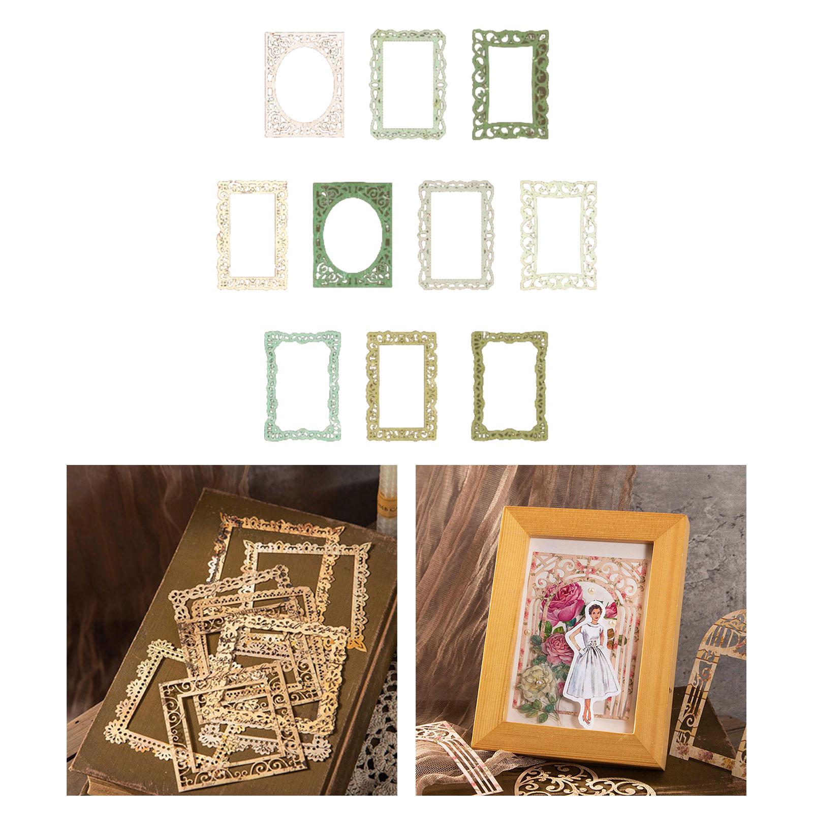 Decor Frame Scrapbooking Paper Craft Supplies for Card Making Planner Diary Rectangle
