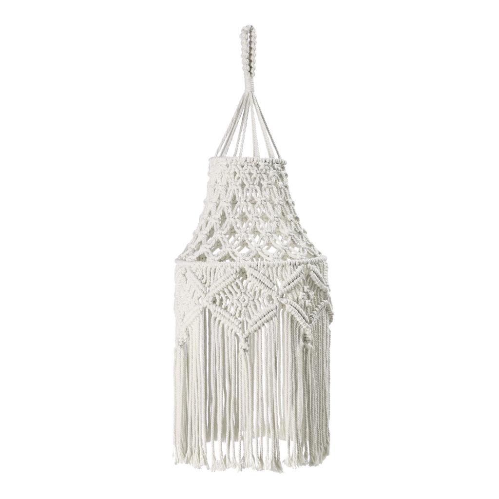 Modern Macrame Lamp Shade Lighting Fixtures Cover for Living Room Decoration Style A