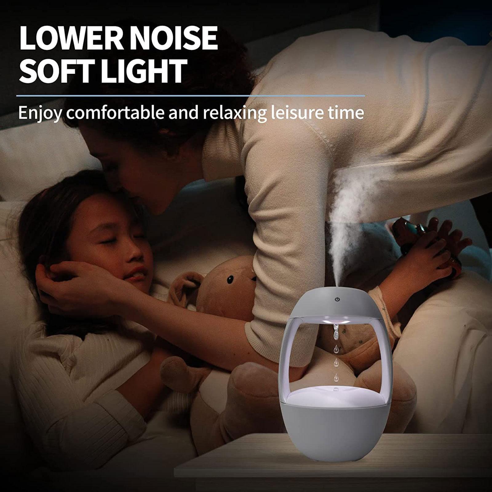 Anti Gravity Mist Humidifier USB for Travel Bedroom Sleeping NightStand