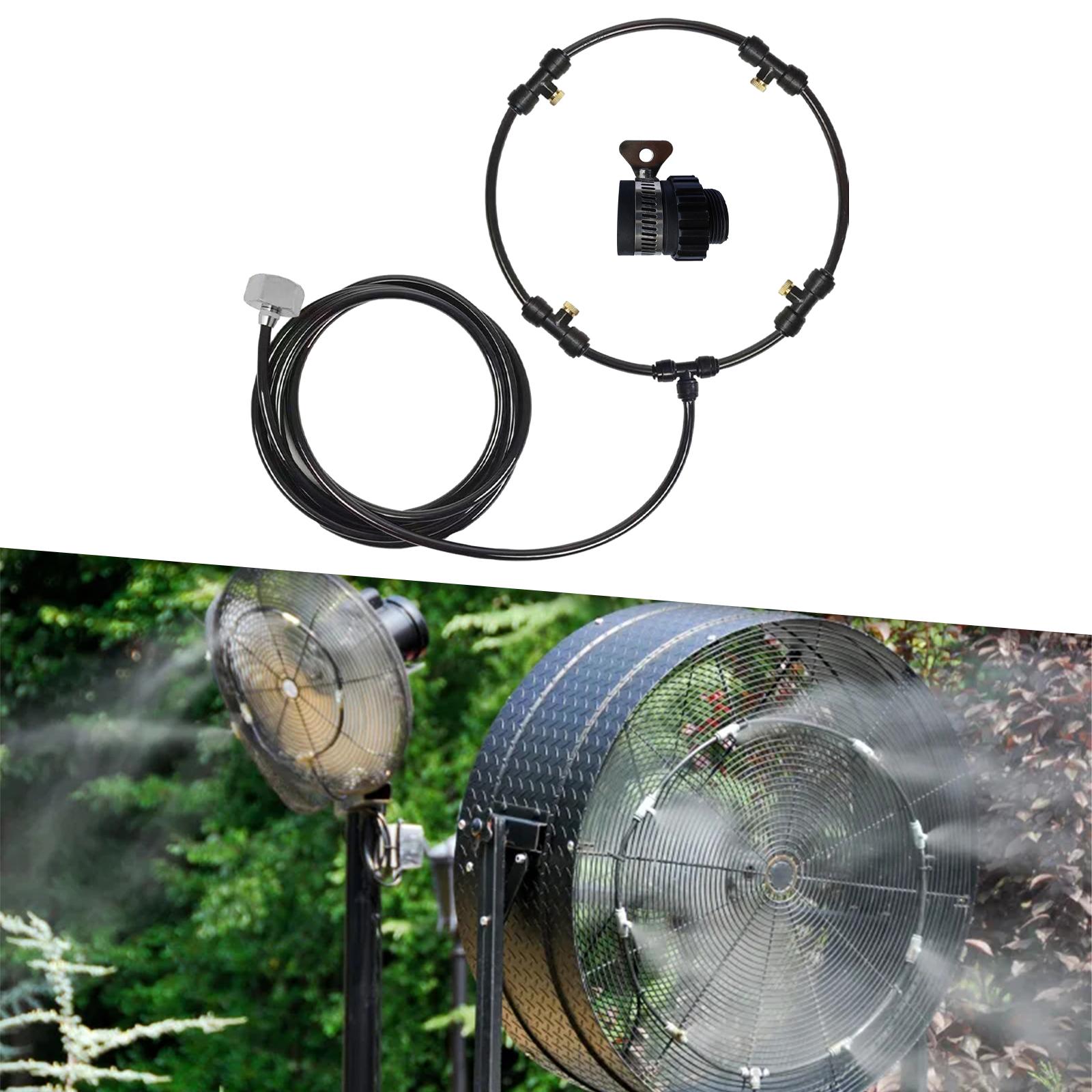 Outdoor Fan Misting Cooling System with Adapter Brass Adapter 12inch