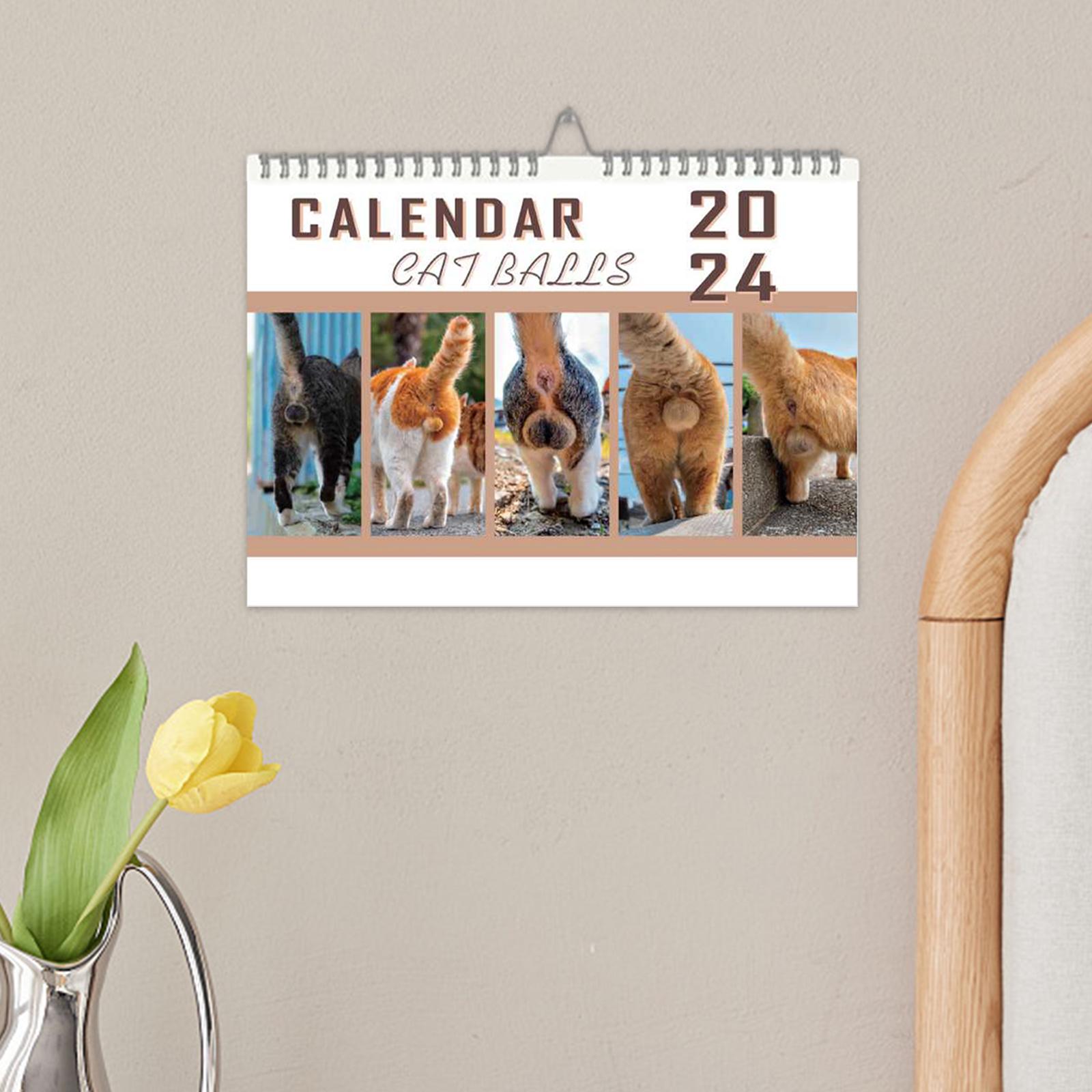 Cat Butthole Calendar Kitten Butthole Wall Calendar for Tracking Important Dates