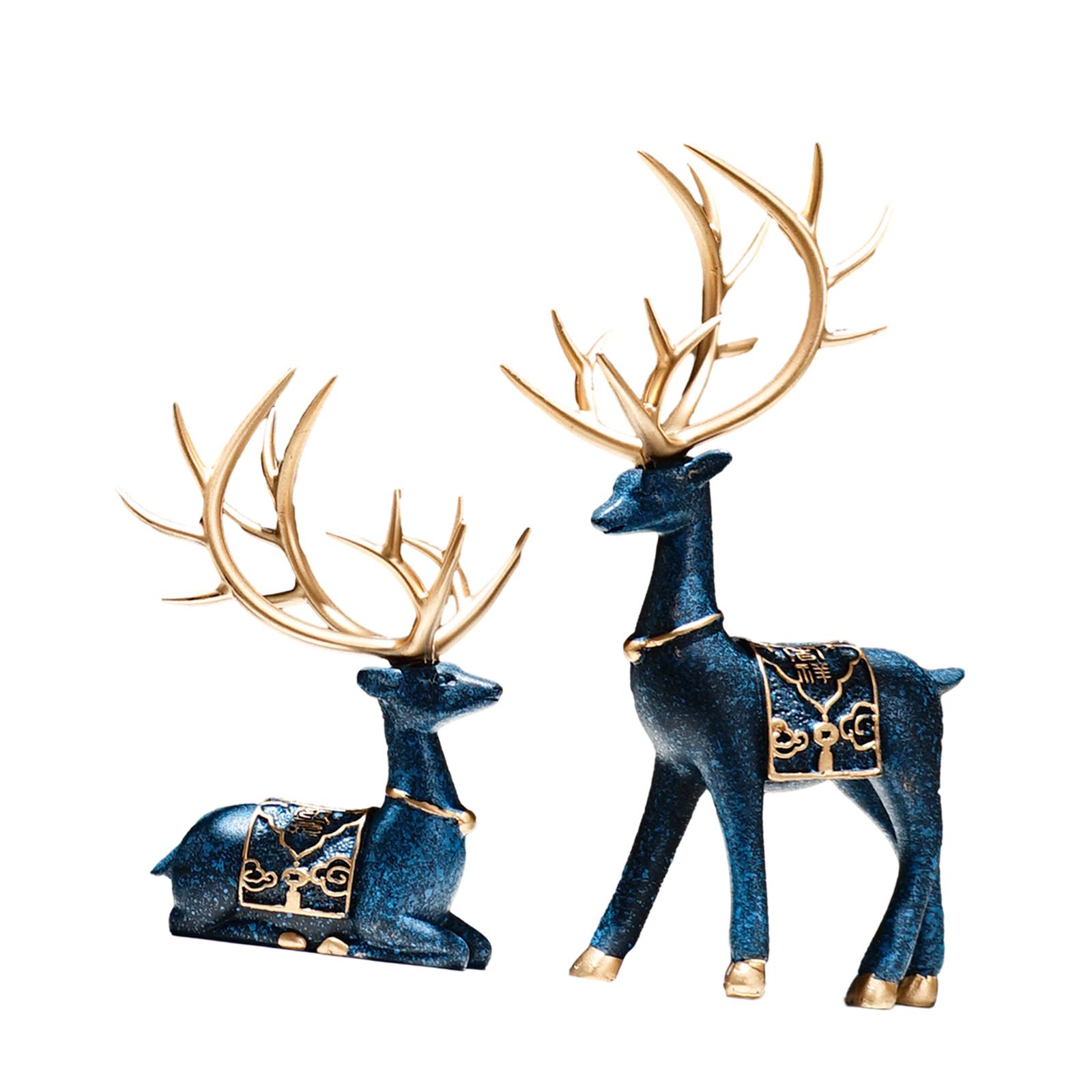 Reindeer Figurines Blue