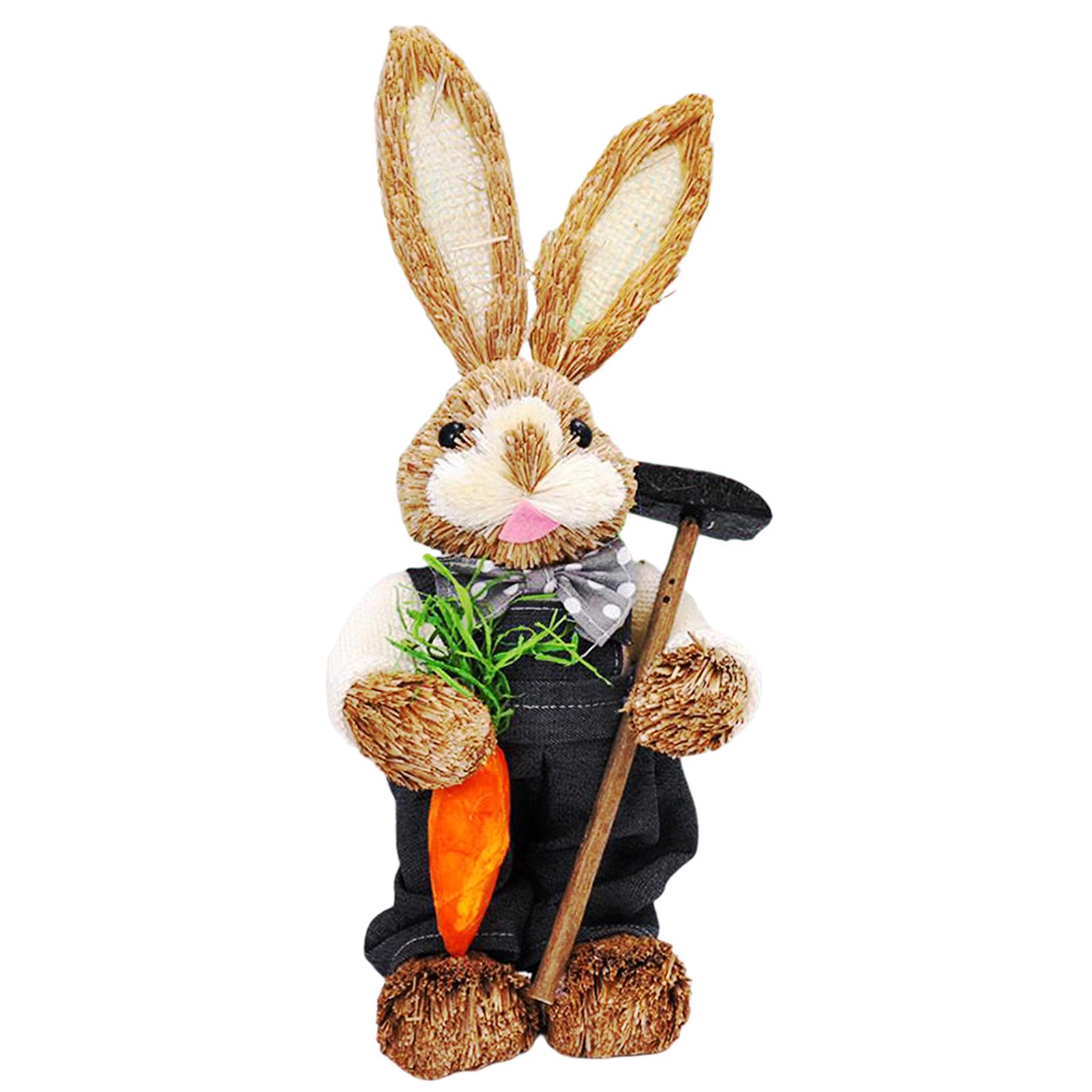 Easter Bunny Straw Figure