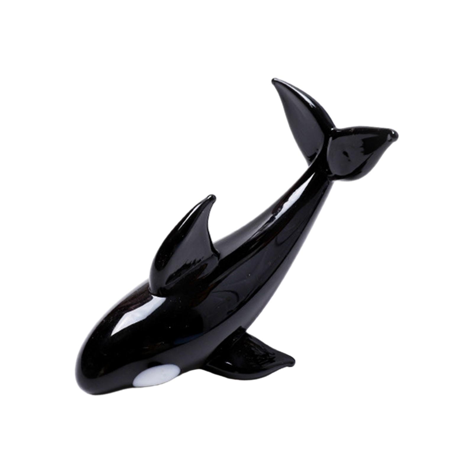 Glass Whale Figurine