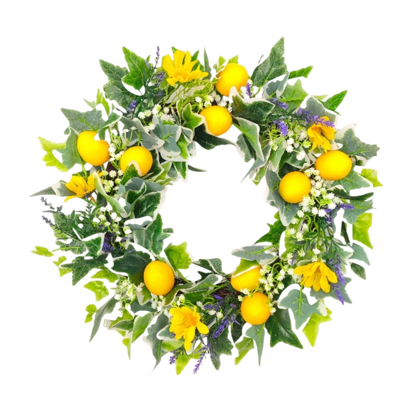Artificial Lemon Wreath