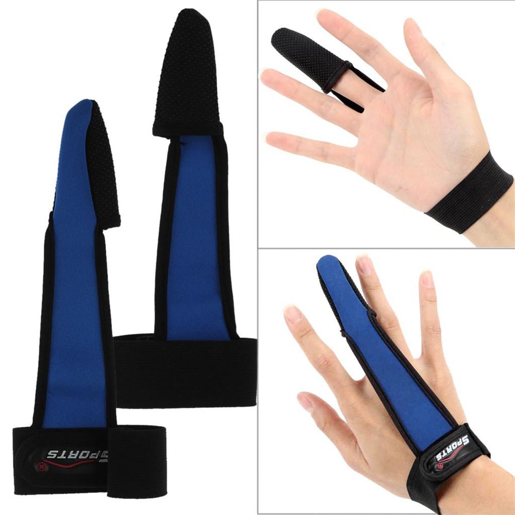 Adjustable Non-Slip Single Finger Stall Glove Fishing Casting Glove Blue