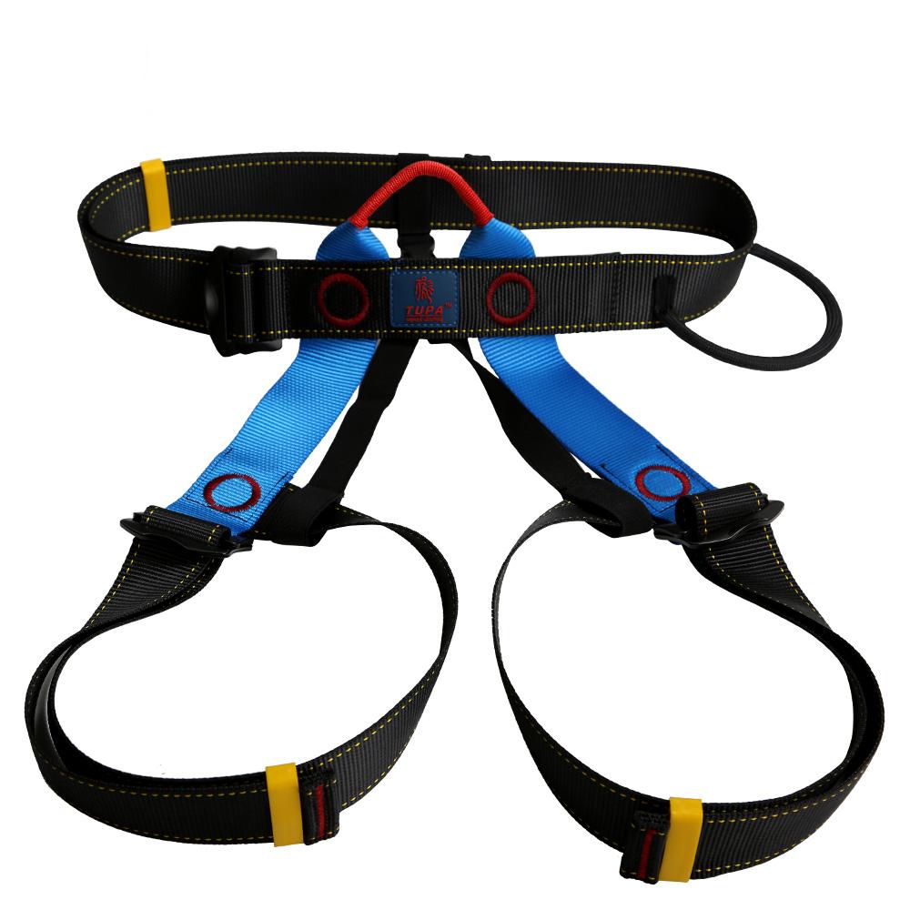 Outdoor Rock Climbing Rappelling Harness Seat Safety Sitting Belt - Blue