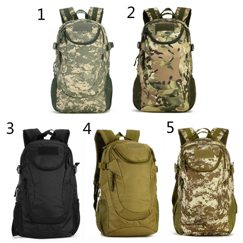25L Waterproof Backpack Hiking Camping Rucksack Laptop Shoulder Bag Brown