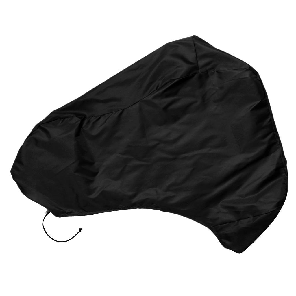 Waterproof UV Protection Outboard Motor Boat Cover 49x53x41 inch, Black