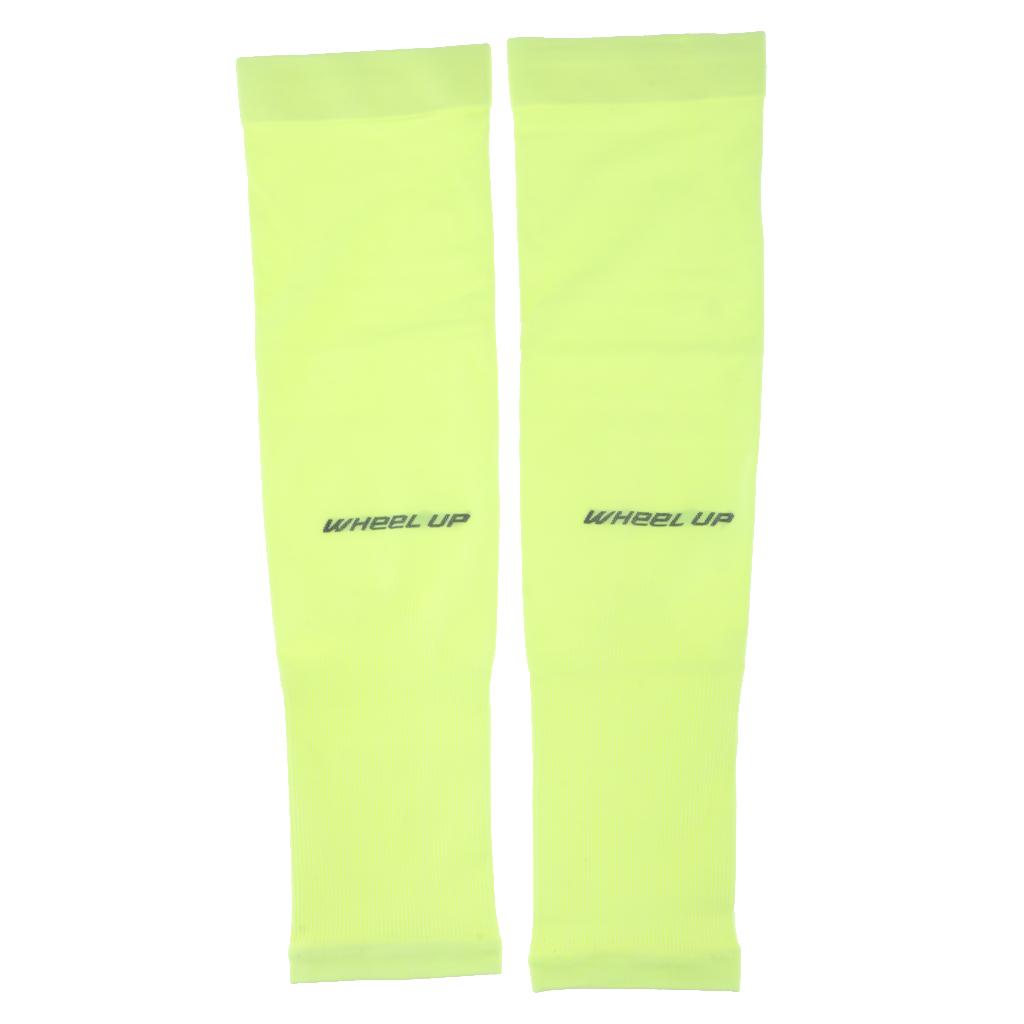 1 Pair Cooling Cycling Bicycle Arm Sleeves Cover Classic Fluor Green