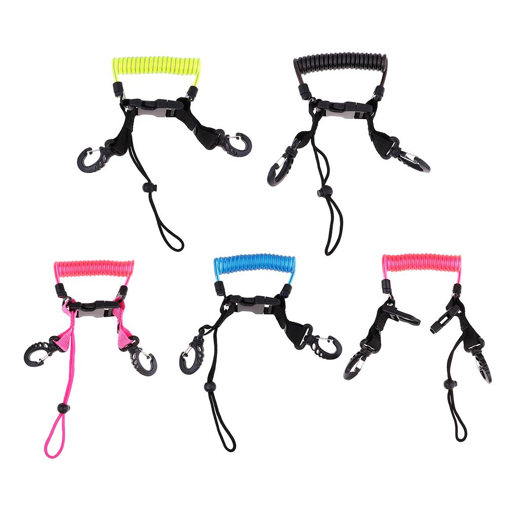 Scuba Diving Camera Light Lanyard with Quick Release Buckle Clip Red + Pink