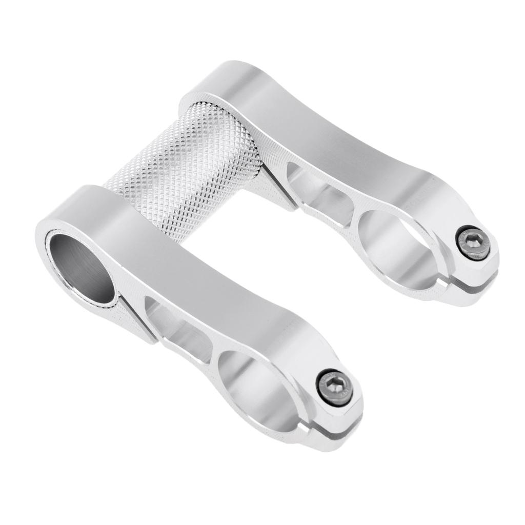 Adjustable Folding Bike Bicycle Cycling Handlebar Extender Stem Mount Silver