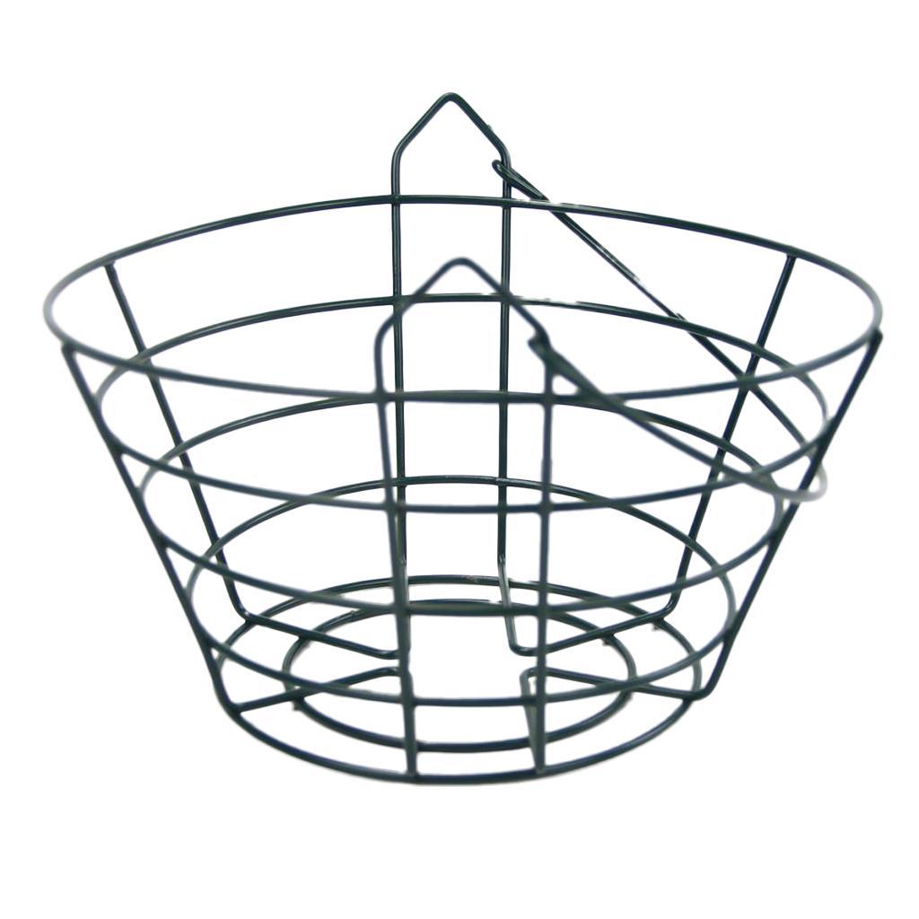 Golf Range Steel Wire Bucket Golfball Container Basket Green Fit 30 Balls 