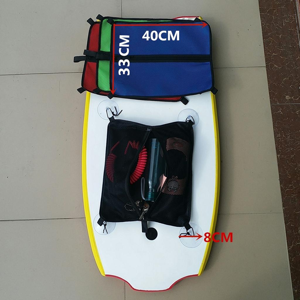 Premium SUP Mesh Deck Storage Bag for Stand up Surfboard Paddleboard Black